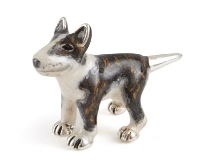 SATURNO Silver and Enamel BULL TERRIER