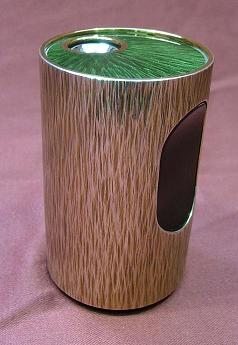 GERALD BENNEY Green Enameled Silver Table Lighter