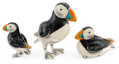 SATURNO Silver and Enamel PUFFIN