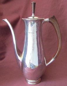 G R TEMMIS Silver Coffee Pot