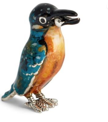 SATURNO Silver and Enamel  KINGFISHER