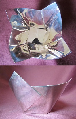 SALLY COX Silver 'Folded' Bowl 