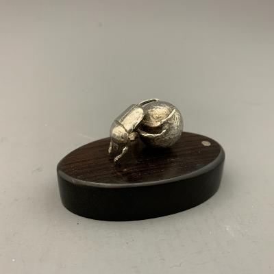 PATRICK MAVROS Silver DUNG BEETLE PLACE CARD HOLDER