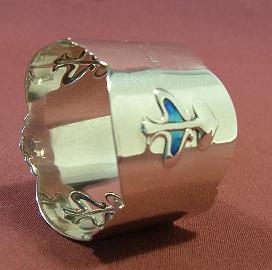 Silver and Enamel Art Nouveau Napkin Ring