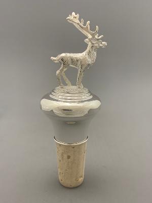 Silver BOTTLE STOPPER - STAG