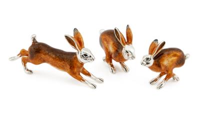 SATURNO Silver and Enamel HARES