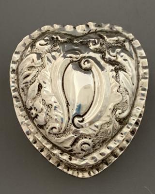 Victorian Silver HEART BOX