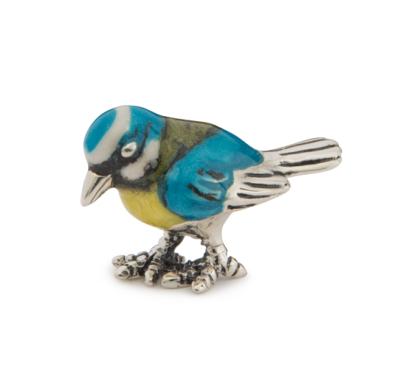 SATURNO Silver and Enamel BLUE TIT