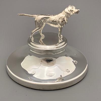 Silver DOG PAPERWEIGHT