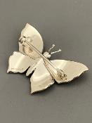 SATURNO Silver and Enamel  BUTTERFLY BROOCH