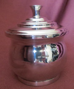 MARY LAINCHBURY Silver Covered Bowl/Tea Caddy