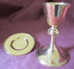 GUILD of HANDICRAFT Silver Gilt Chalice and Paten