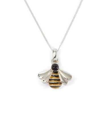 SATURNO Silver and Enamel  BEE PENDENT