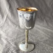 ANTHONY ELSON 8 Silver WINE GOBLETS