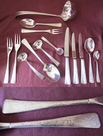 GERALD BENNEY 12 Place Silver Cutlery Service