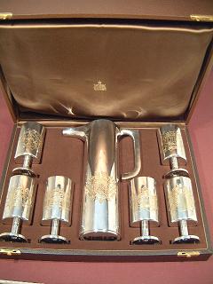 ALEX STYLES Churchill Centenary Wine Jug and Goblet Set