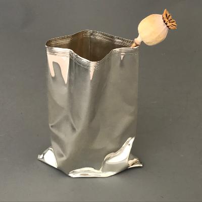 x REBECCA JOSELYN Silver  PACKET VASE