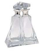 Pair Silver INTERTWINED DECANTERS 