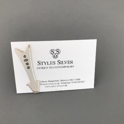 ADAM VEEVERS Silver PLACE NAME HOLDER - MENU HOLDER - POINTY