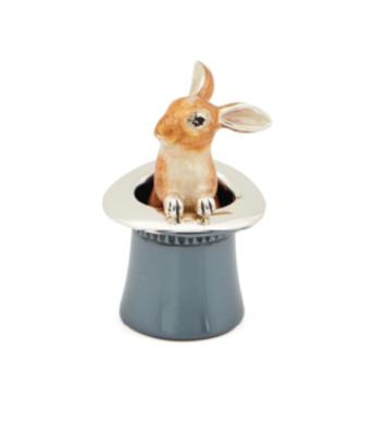 SATURNO Silver RABBIT in a TOP HAT 