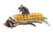 SATURNO Silver and Enamel MICE and CORN ON THE COB