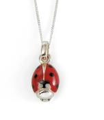 SATURNO Silver and Enamel LADYBIRD PENDENT