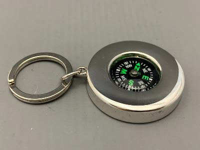 Silver COMPASS KEY RING 