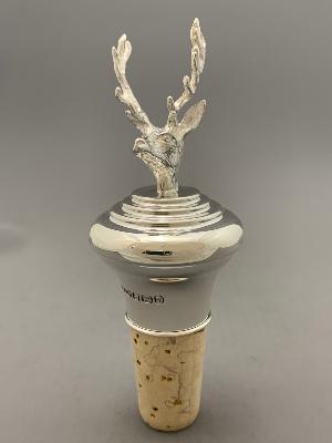 Silver BOTTLE STOPPER - STAG'S HEAD