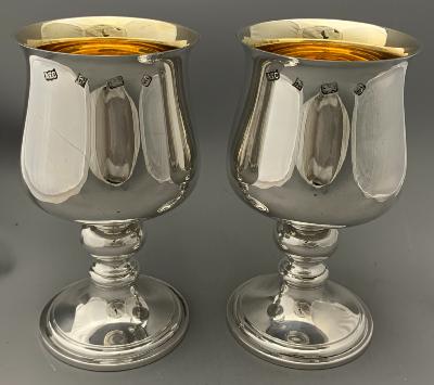 Pair Silver GOBLETS