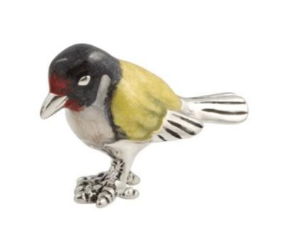 SATURNO Silver and Enamel GOLDFINCH MODEL 