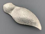 MIRIAM HANID Silver CADDY SPOON - CHASED RIPPLES