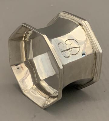 Silver NAPKIN RING - Engraved B