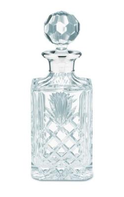 x Silver and Cut Glass WHISKY DECANTER