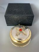 STUART DEVLIN Silver CHRISTMAS BOX - 5 GOLD RING