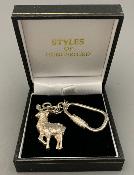 Silver STAG KEY RING