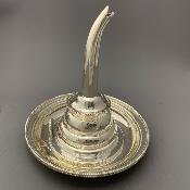 Silver WINE FUNNEL on STAND - BEAD