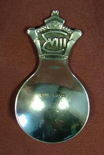 R E STONE Edward VIII Silver Caddy Spoon