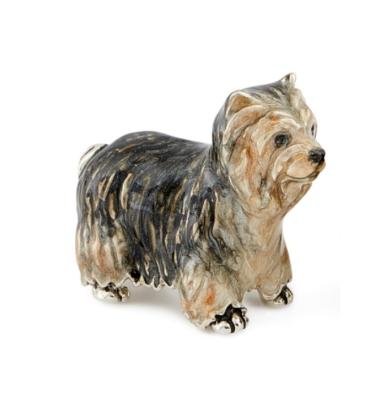 SATURNO Silver and Enamel YORKSHIRE TERRIER 