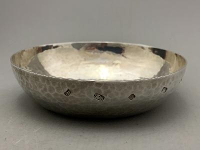 ROBERT WELCH Planished Silver BOWL