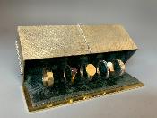 STUART DEVLIN Silver CHRISTMAS BOX - '5 GOLD RINGS'