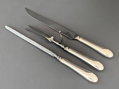 Silver 3 PIECE CARVING SET - 'OLD ENGLISH'