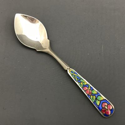BERNARD INSTONE Silver & Enamel Spoon