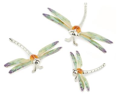 SATURNO Silver and Enamel  DRAGONFLY