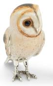SATURNO Silver and Enamel BARN OWL - Large
