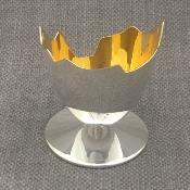 Silver 'CRACKED' EGG CUP
