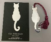 LEO SHIRLEY-SMITH Silver BOOKMARK - CAT (Hammered)