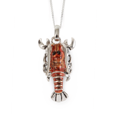 SATURNO Silver and Enamel  LOBSTER PENDENT