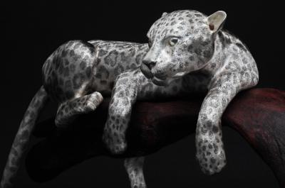 GRANT MACDONALD Silver 'Leopard Reclines' 