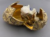 STUART DEVLIN Silver EGG - ONE OFF - 2 FISH in CORAL