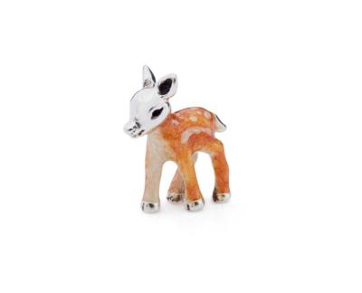 SATURNO Silver and Enamel FAWN DEER